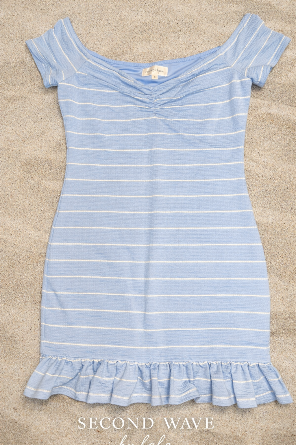 Privacy Please (Revolve brand) Blue Ruffle Hem Dress – Size Small  Coastal Spring Dress
