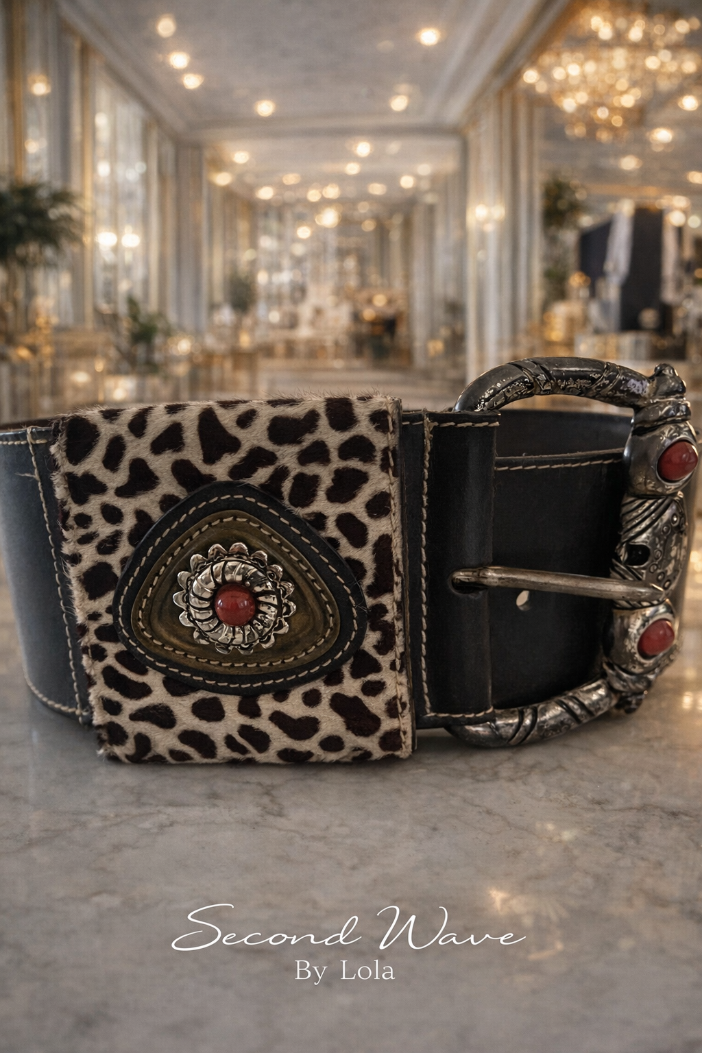 Vintage Italian Statement Belt – Doppiavita Leather & Pony Hair