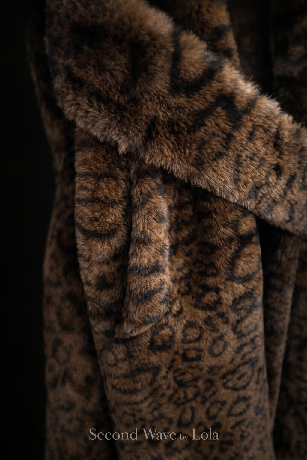 Rebecca Minkoff Hooded Leopard Faux Fur Coat – Dark Brown – Size S
