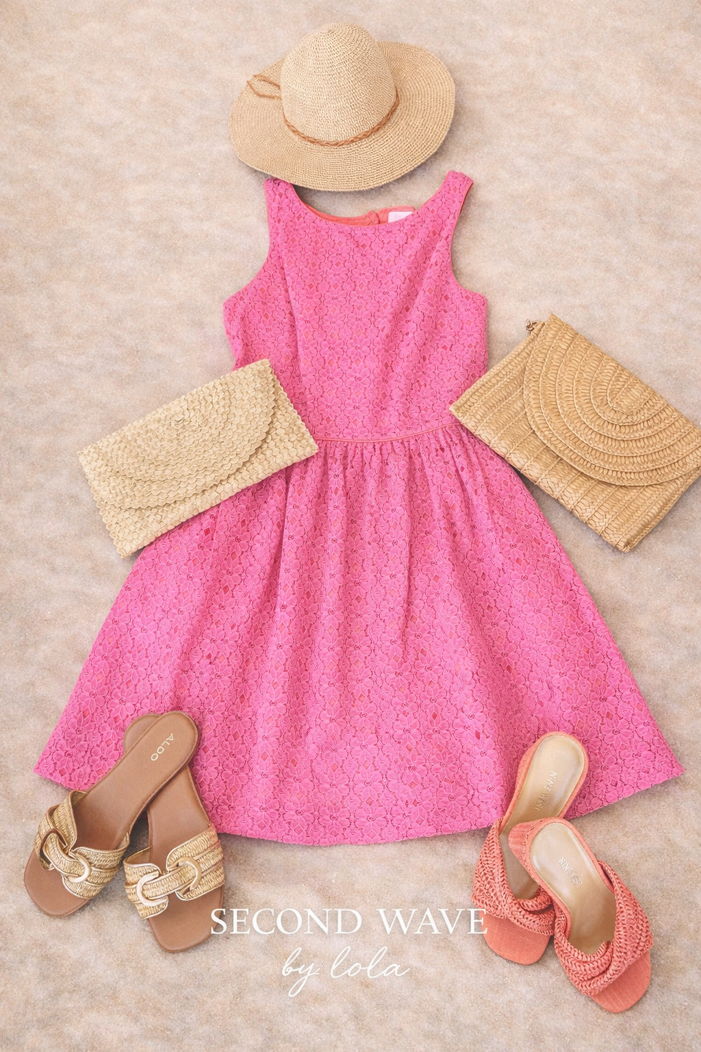 Lilly Pulitzer Pink Lace Fit & Flare Dress – Size 8