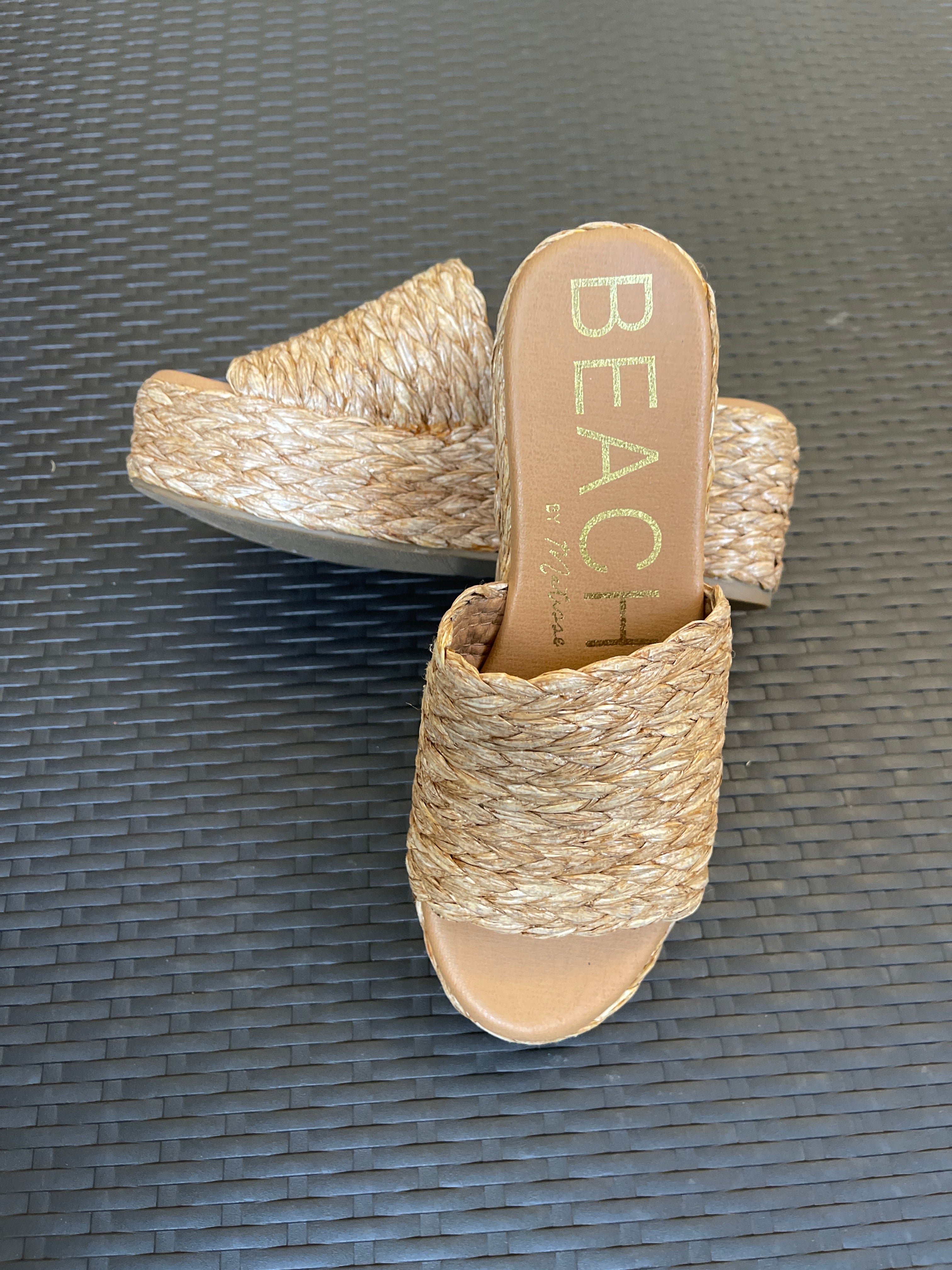 SOLD OUT! Riley Raffia Platform Sandals – Natural Woven Wedge | Size 7  Coastal Summer Sandals