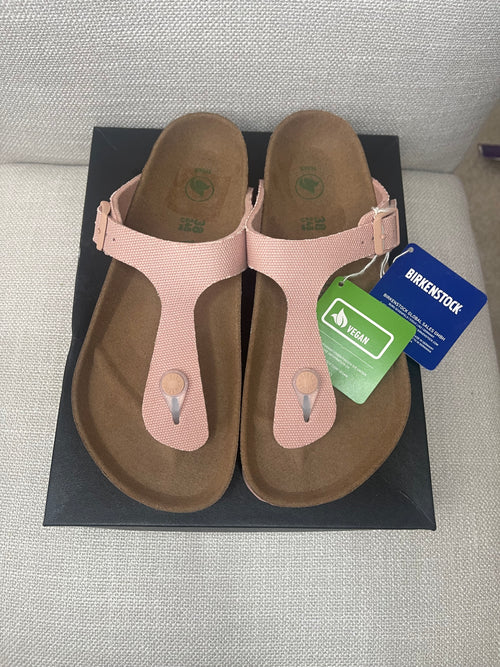 Birkenstock Gizeh Vegan Pink Sandals Thong Slide Comfort Footbed New Tags