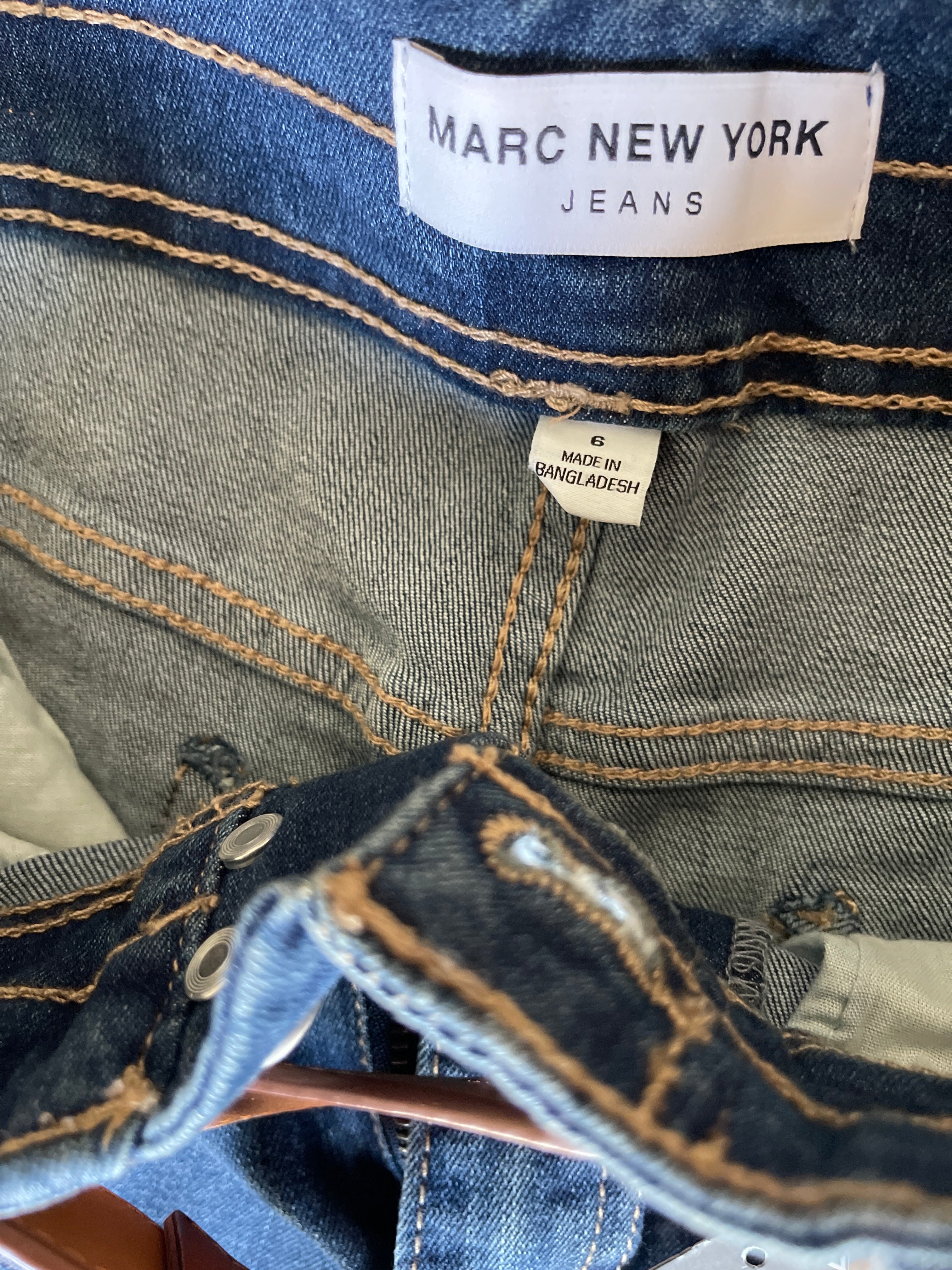 Marc New York High Rise Wide Leg Jeans – Size 6 – Dark Wash Denim
